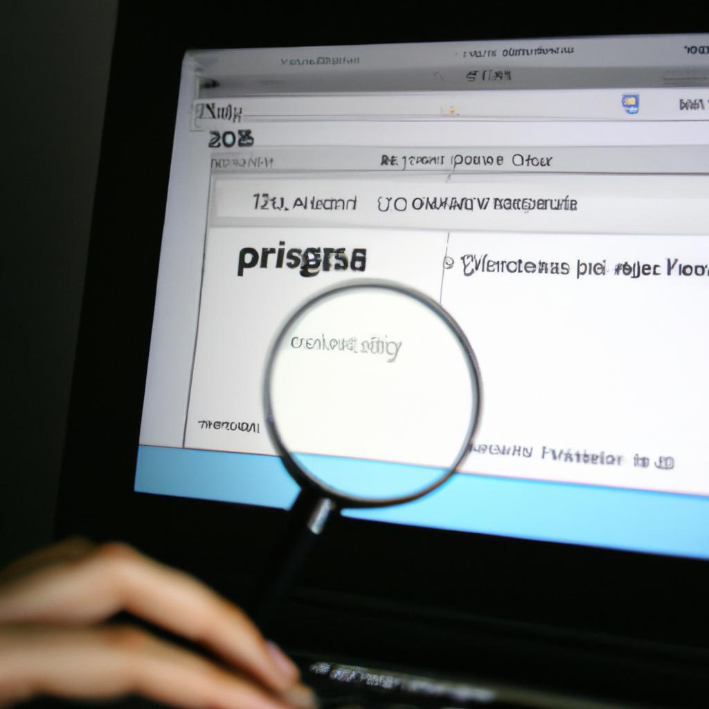 Person using plagiarism detection software